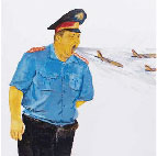 Ferhat Ozgur,Birthday Present, Acrylic on Canvas, 30 x 40cm, 2008